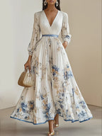 Women’s Chiffon Floral Maxi Dress for Spring Wear