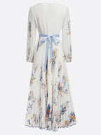 Women’s Chiffon Floral Maxi Dress for Spring Wear