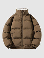 Men’s Fleece Lined Puffer Jacket for Winter