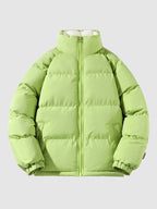 Men’s Fleece Lined Puffer Jacket for Winter