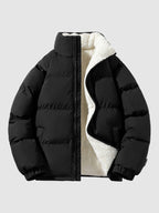 Men’s Fleece Lined Puffer Jacket for Winter