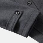 Men’s Wool Blend Winter Overcoat with Zip Insert