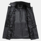 Men’s Wool Blend Winter Overcoat with Zip Insert