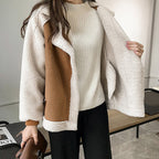 Women’s Shearling Jacket with Fleece Lining for Winter
