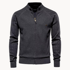 Men’s Wool Blend Zip Knit Jacket for Spring