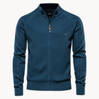 Men’s Wool Blend Zip Knit Jacket for Spring