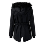 Women’s Insulated Winter Parka Jacket with Faux Fur Hood