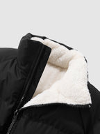 Men’s Fleece Lined Puffer Jacket for Winter
