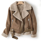 Women’s Shearling Leather Jacket for Winter