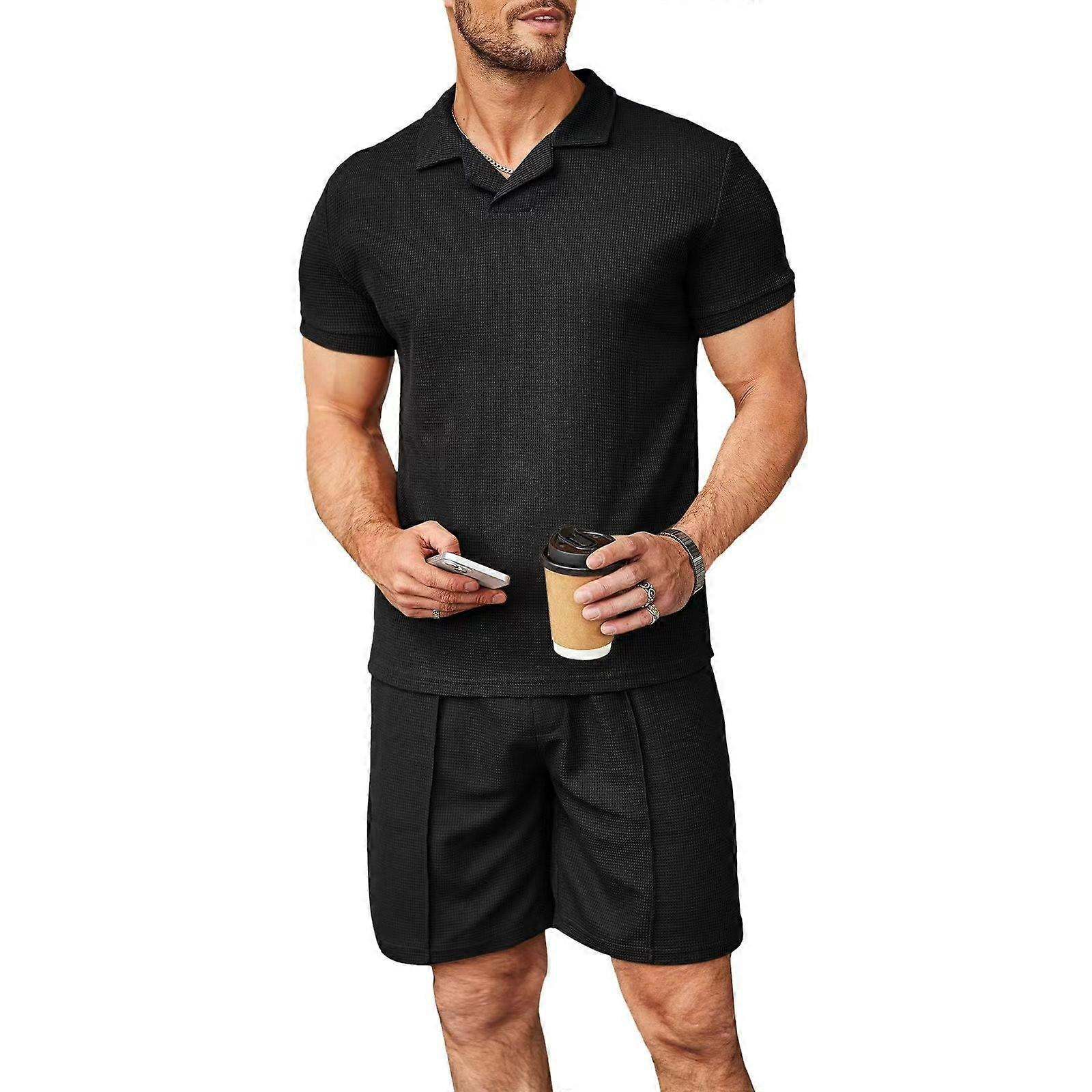 Men's Summer Polo Shirt and Shorts Set