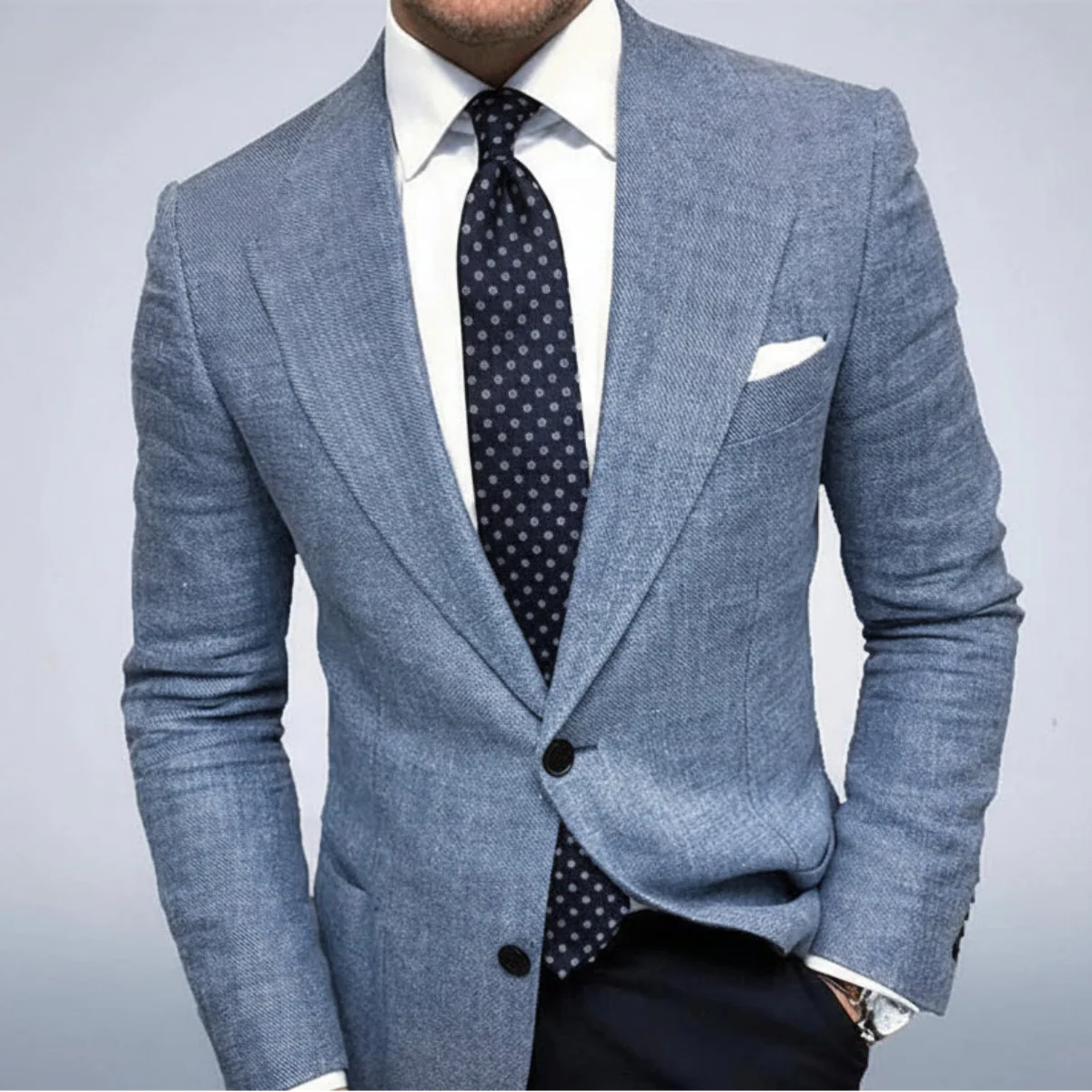Men's Wool Blend Tailored Blazer Spring