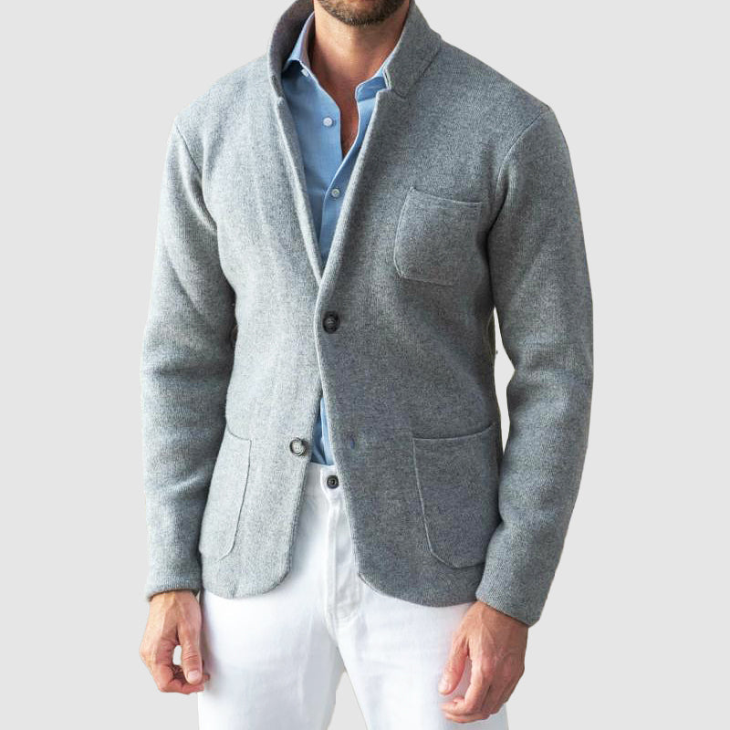 Men’s Wool Knit Blazer Jacket for Spring