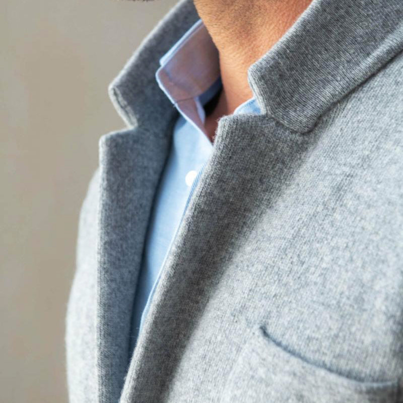 Men’s Wool Knit Blazer Jacket for Spring