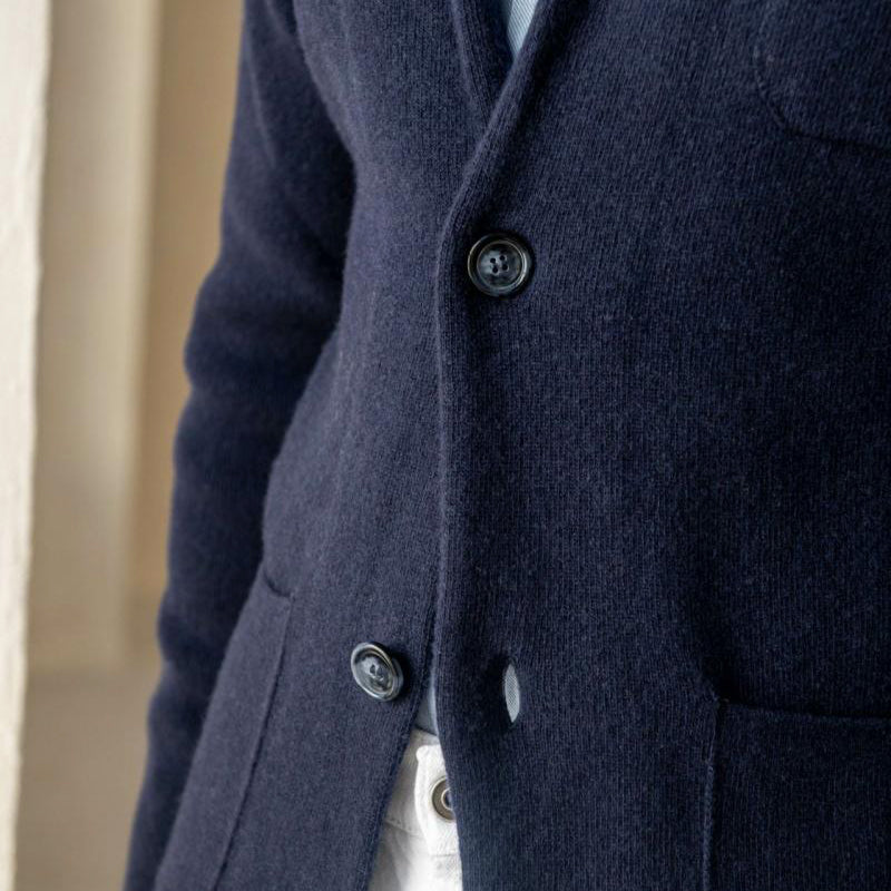 Men’s Wool Knit Blazer Jacket for Spring