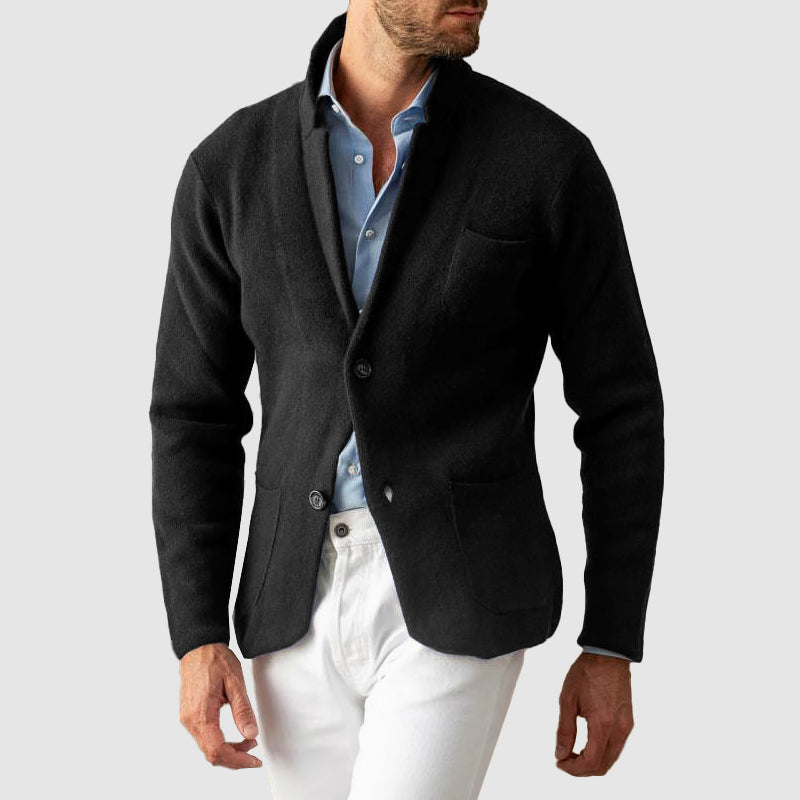 Men’s Wool Knit Blazer Jacket for Spring