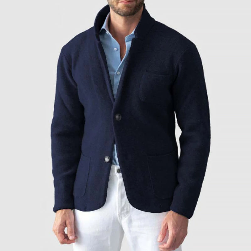 Men’s Wool Knit Blazer Jacket for Spring