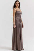 Women’s Slip Maxi Dress Polyester for Spring
