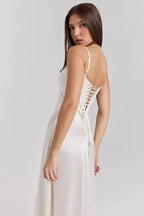 Women’s Slip Maxi Dress Polyester for Spring