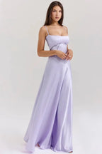 Women’s Slip Maxi Dress Polyester for Spring
