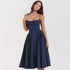 Women’s Cotton Midi Dress for Spring Occasions