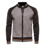 Men’s Wool Blend Zip Knit Jacket for Spring
