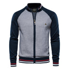 Men’s Wool Blend Zip Knit Jacket for Spring