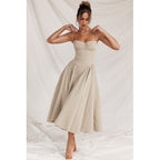 Women’s Cotton Midi Dress for Spring Occasions