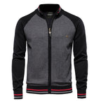 Men’s Wool Blend Zip Knit Jacket for Spring