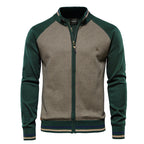 Men’s Wool Blend Zip Knit Jacket for Spring