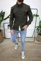 Men’s Cotton Overshirt Jacket for Winter
