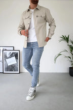 Men’s Cotton Overshirt Jacket for Winter