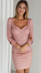 Women's Sequin Evening Dress Winter