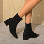 Women's Leather Ankle Boots Winter