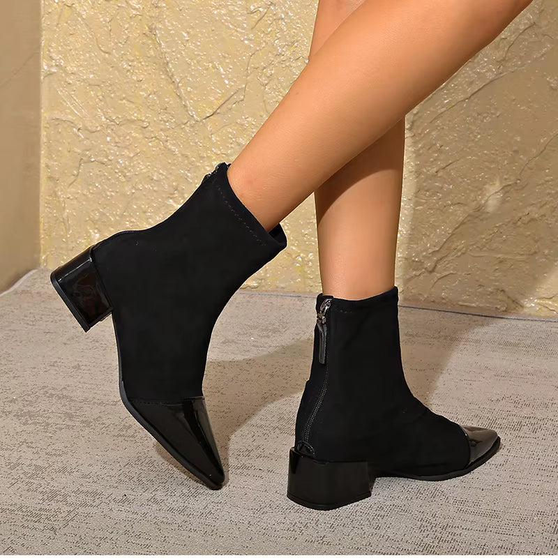 Women's Leather Ankle Boots Winter