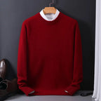 Men’s Wool Knit Crew Neck Jumper for Winter