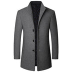 Men's Wool Blend Overcoat for Winter