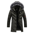 Men's Insulated Long Puffer Parka for Winter