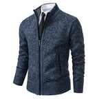 Men’s Wool Blend Knit Zip Jacket for Winter