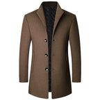 Men's Wool Blend Overcoat for Winter
