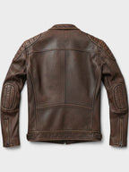 Men’s Leather Biker Jacket for Winter