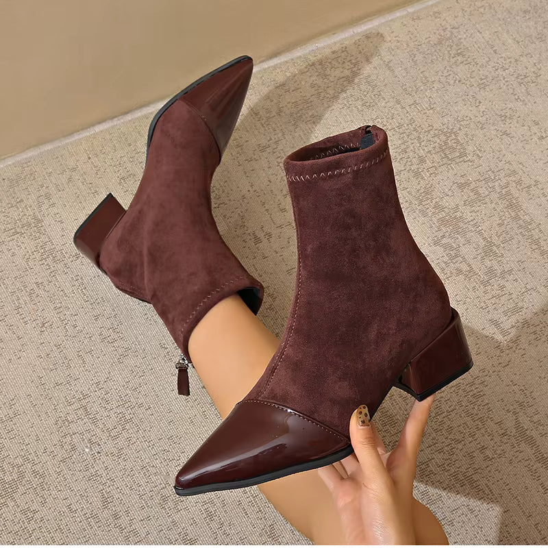 Women's Leather Ankle Boots Winter