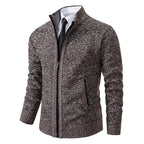 Men’s Wool Blend Knit Zip Jacket for Winter