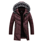 Men's Insulated Long Puffer Parka for Winter