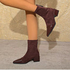 Women's Leather Ankle Boots Winter