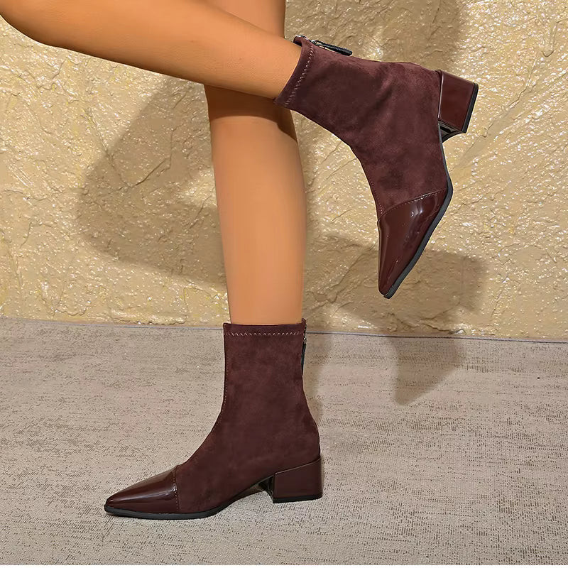 Women's Leather Ankle Boots Winter
