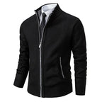 Men’s Wool Blend Knit Zip Jacket for Winter