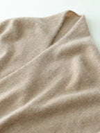 Women’s Cashmere Wrap Neck Jumper for Early Spring