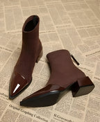 Women's Leather Ankle Boots Winter