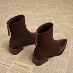 Women's Leather Ankle Boots Winter