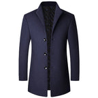 Men's Wool Blend Overcoat for Winter